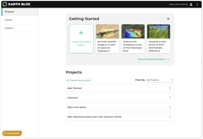 1 projects page