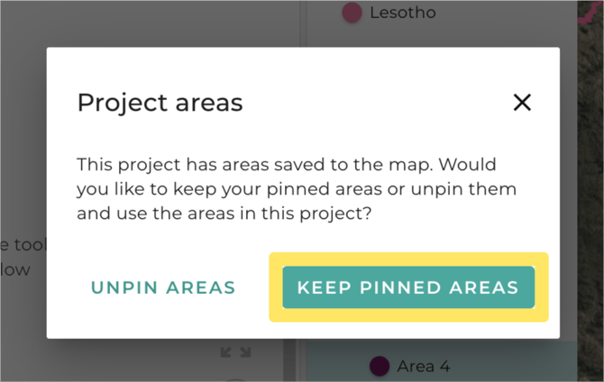 4 keep pinned areas